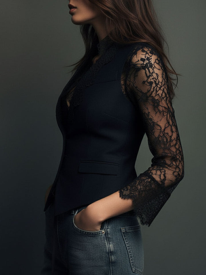 Claudia™ Black Lace Blazer
