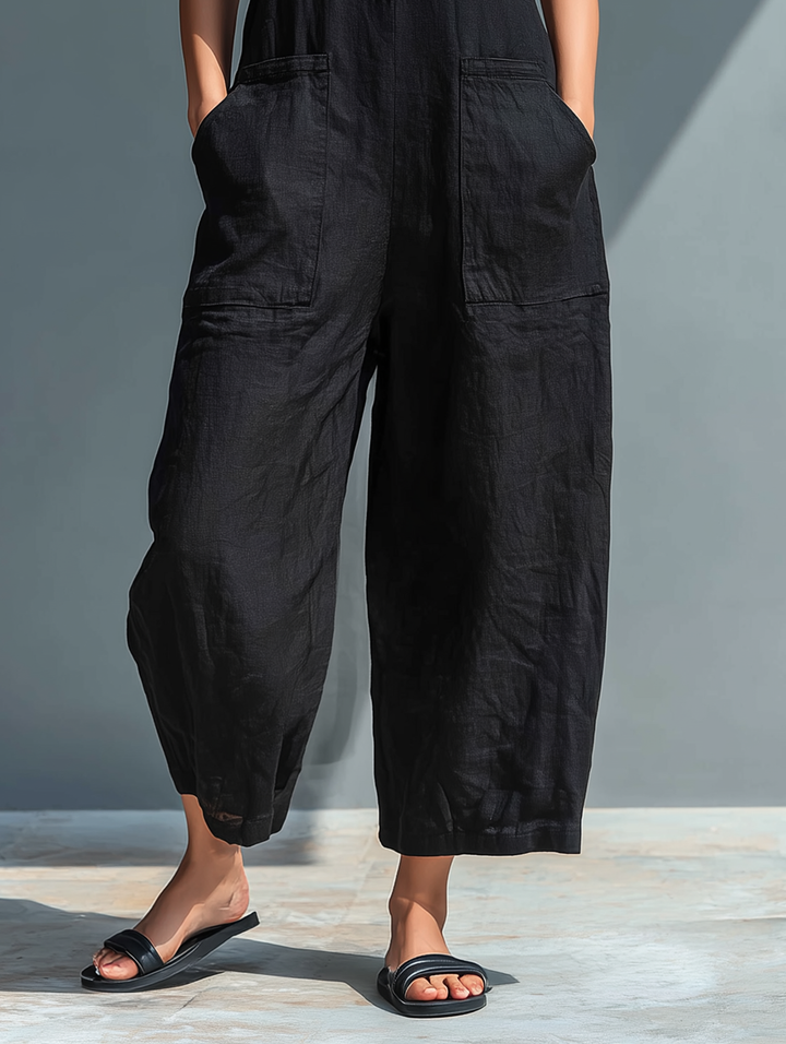 Claudia™ Minimalist linen jumpsuit